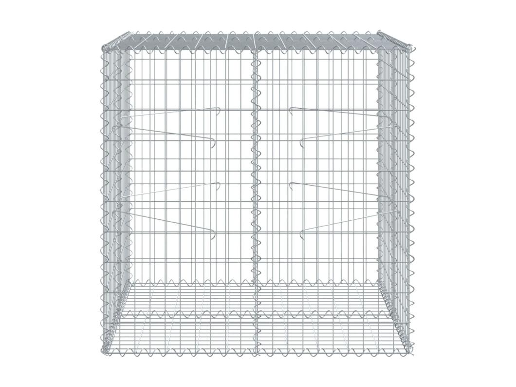 Cesto gabião com cobertura 100x100x100 cm ferro galvanizado