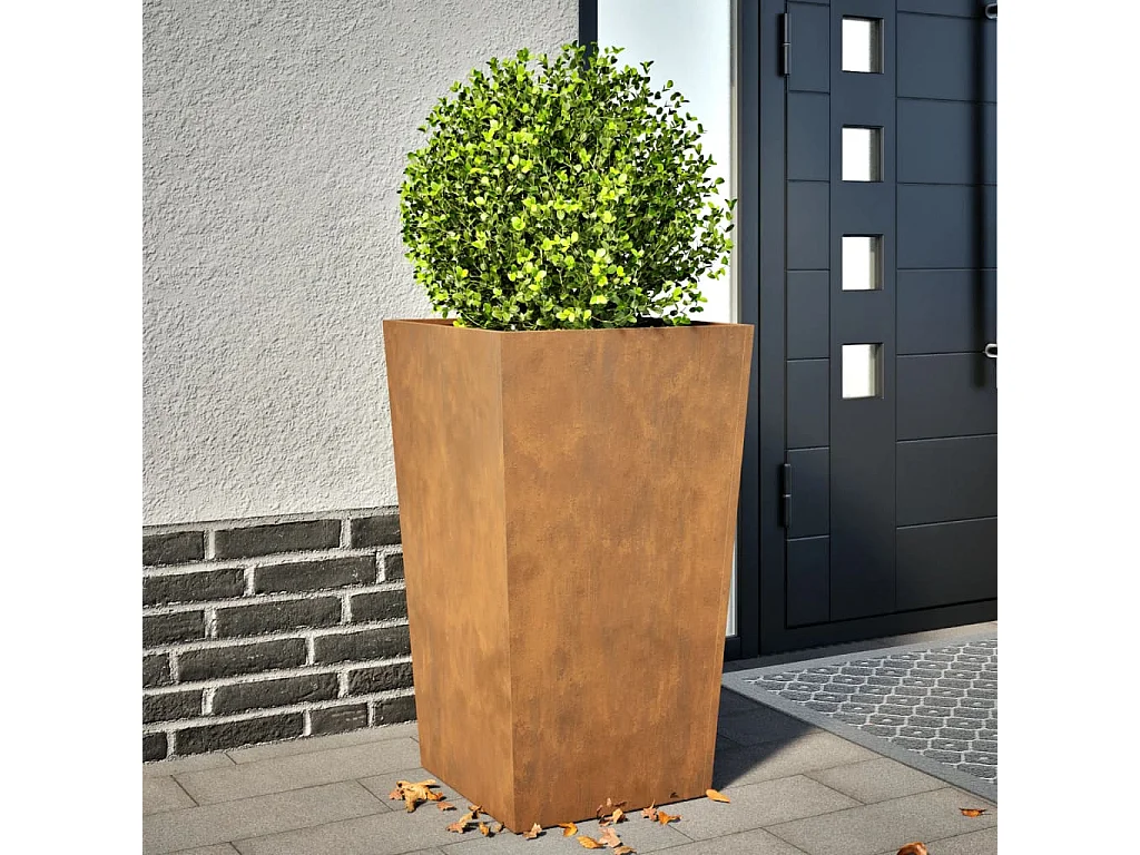 Jardinière 45x45x75 cm acier corten