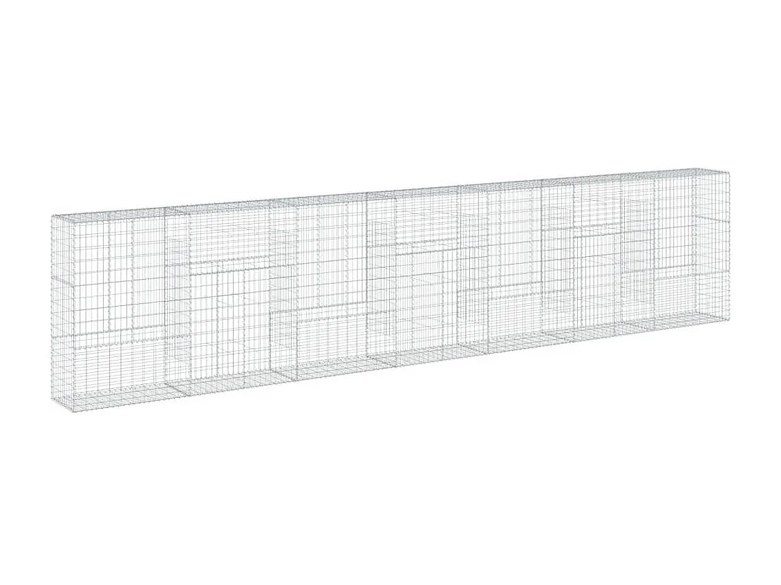 Cesta de gaviones con cubierta hierro galvanizado 700x50x150 cm