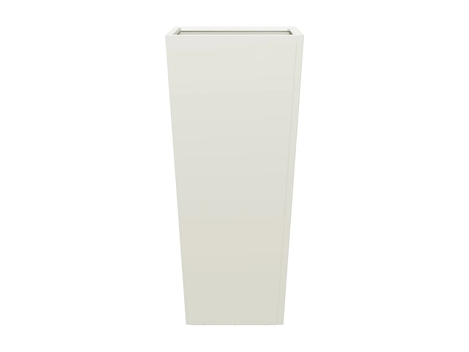 Vaso/floreira de jardim 2 pcs 35x35x75 cm aço branco