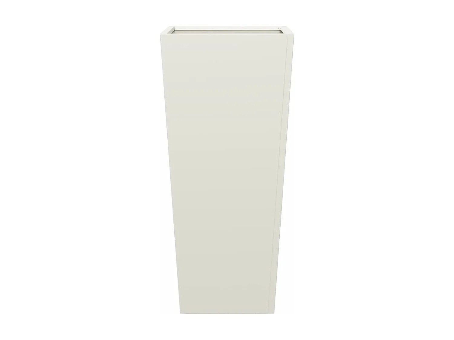 Vaso/floreira de jardim 2 pcs 35x35x75 cm aço branco
