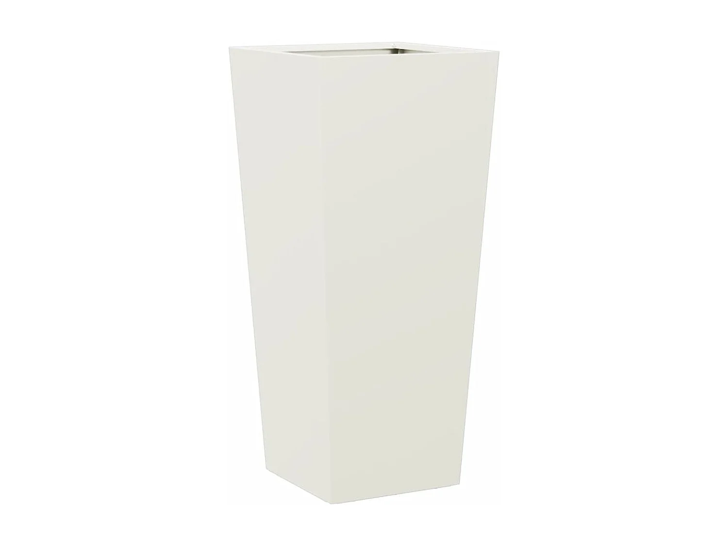 Vaso/floreira de jardim 2 pcs 35x35x75 cm aço branco