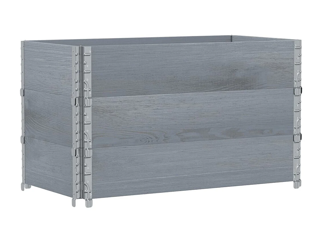 Fioriera da Giardino Grigia 40x40x78 cm Legno Massello di Pino