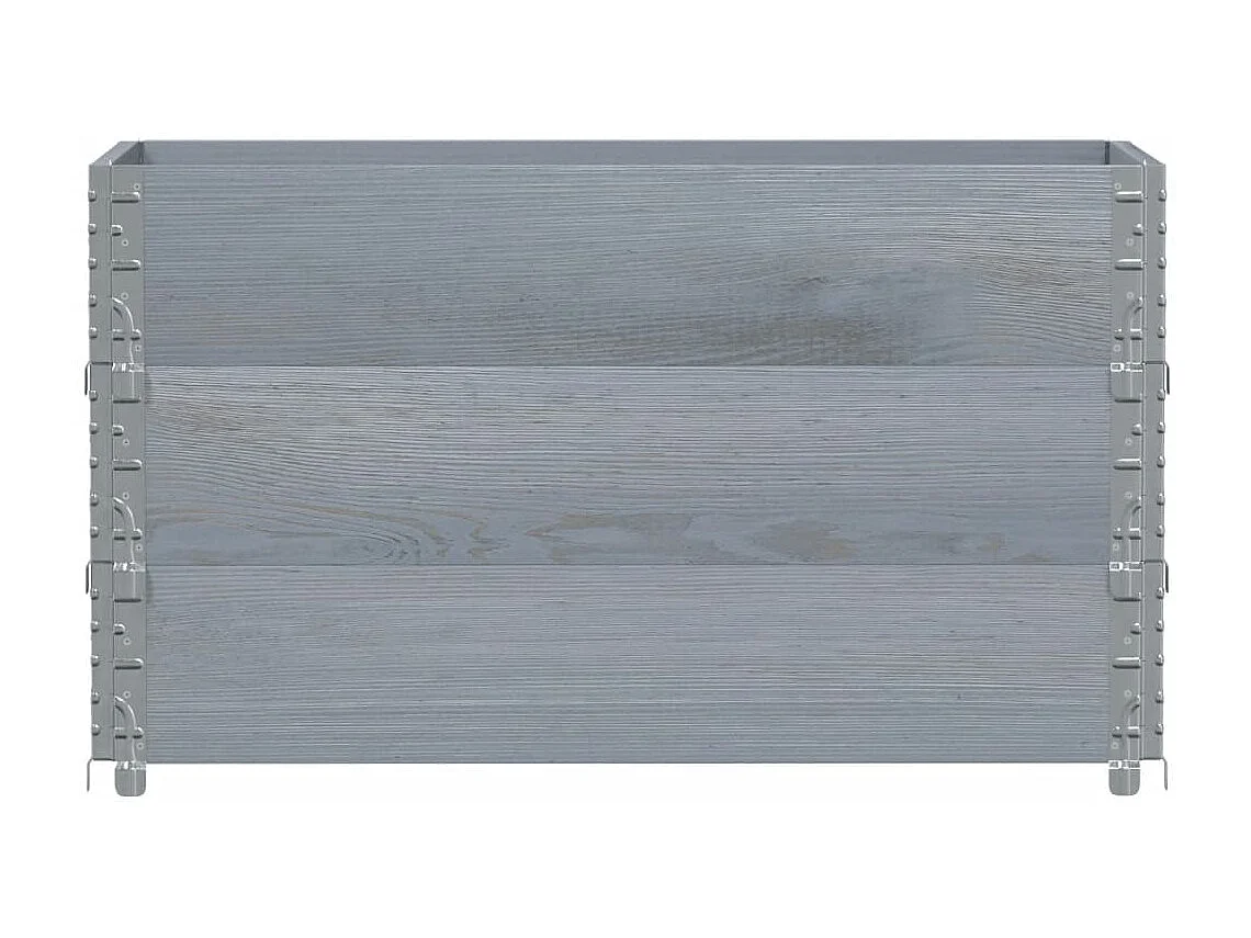 Fioriera da Giardino Grigia 40x40x78 cm Legno Massello di Pino