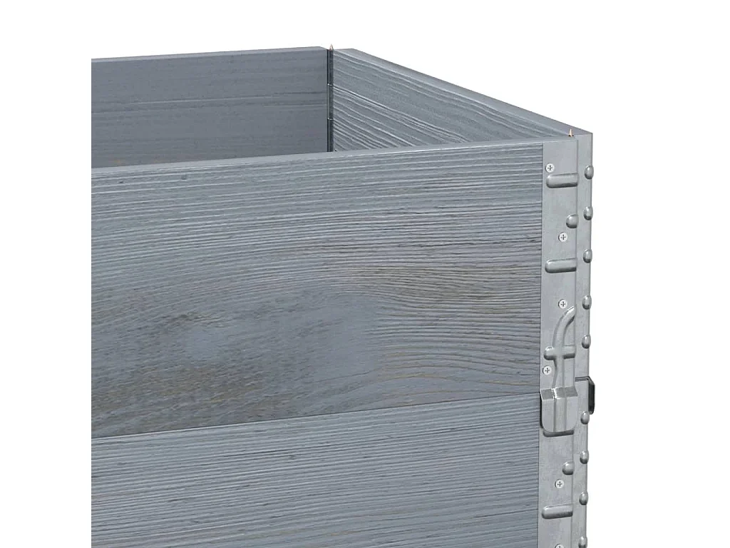 Fioriera da Giardino Grigia 40x40x78 cm Legno Massello di Pino