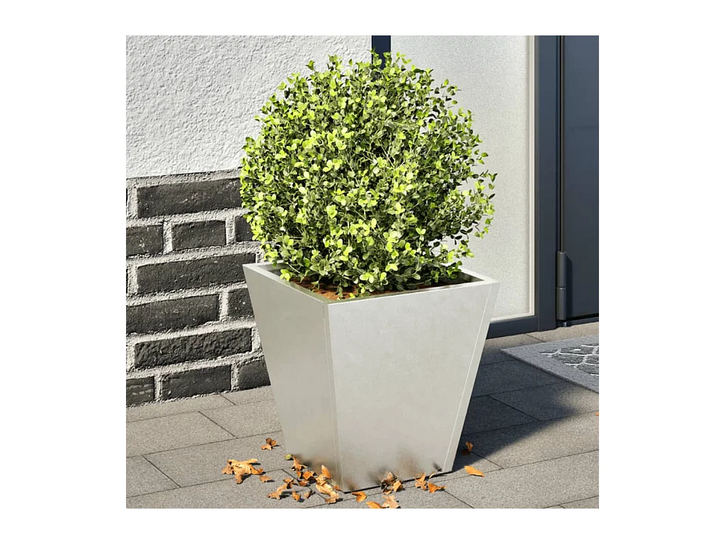 Jardinières 2 pcs 30x30x30 cm acier inoxydable