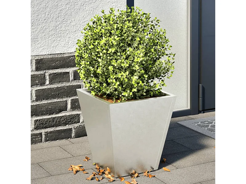 Jardinières 2 pcs 30x30x30 cm acier inoxydable