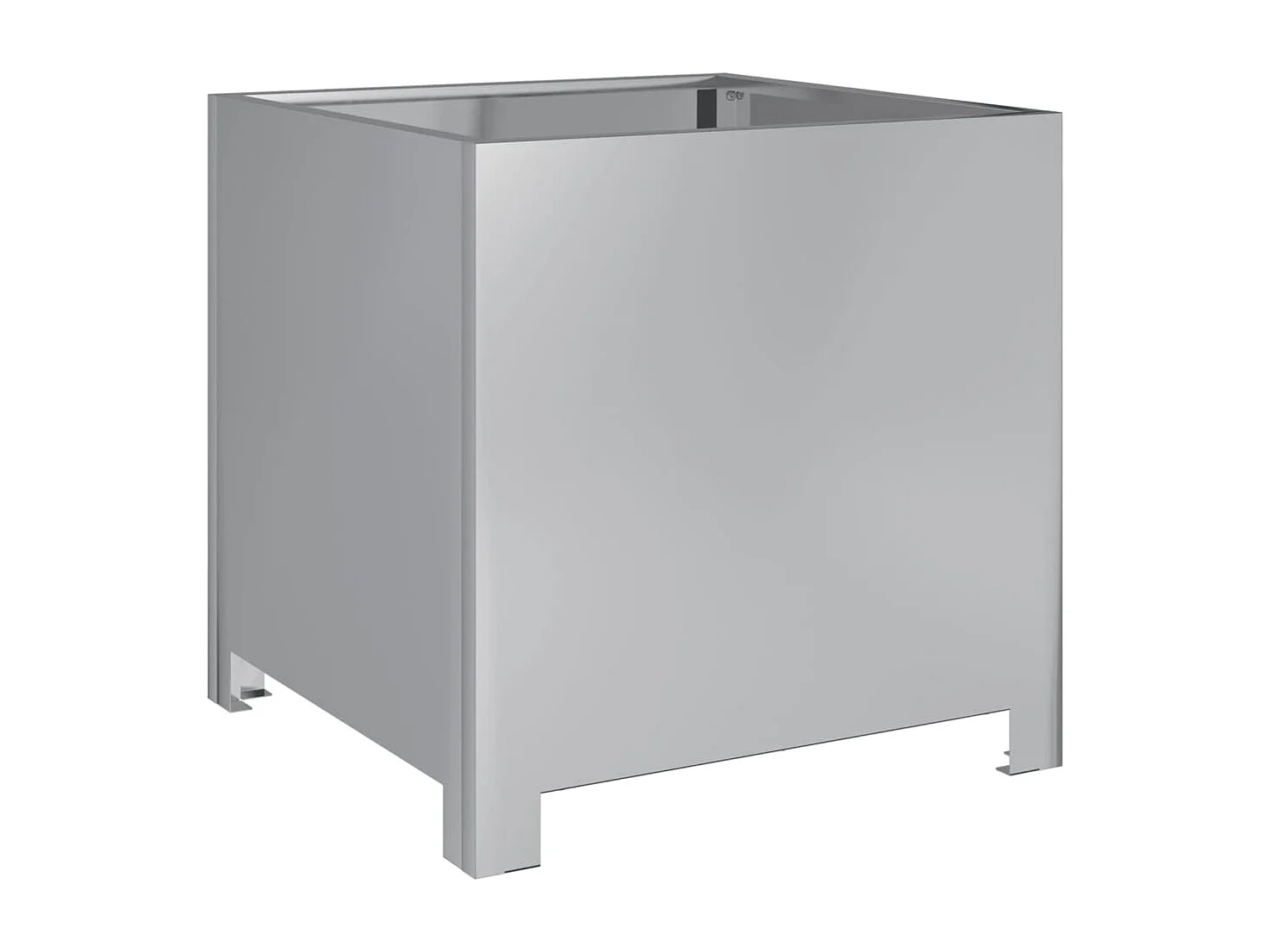 Vaso/floreira de jardim 40x40x40 cm aço galvanizado