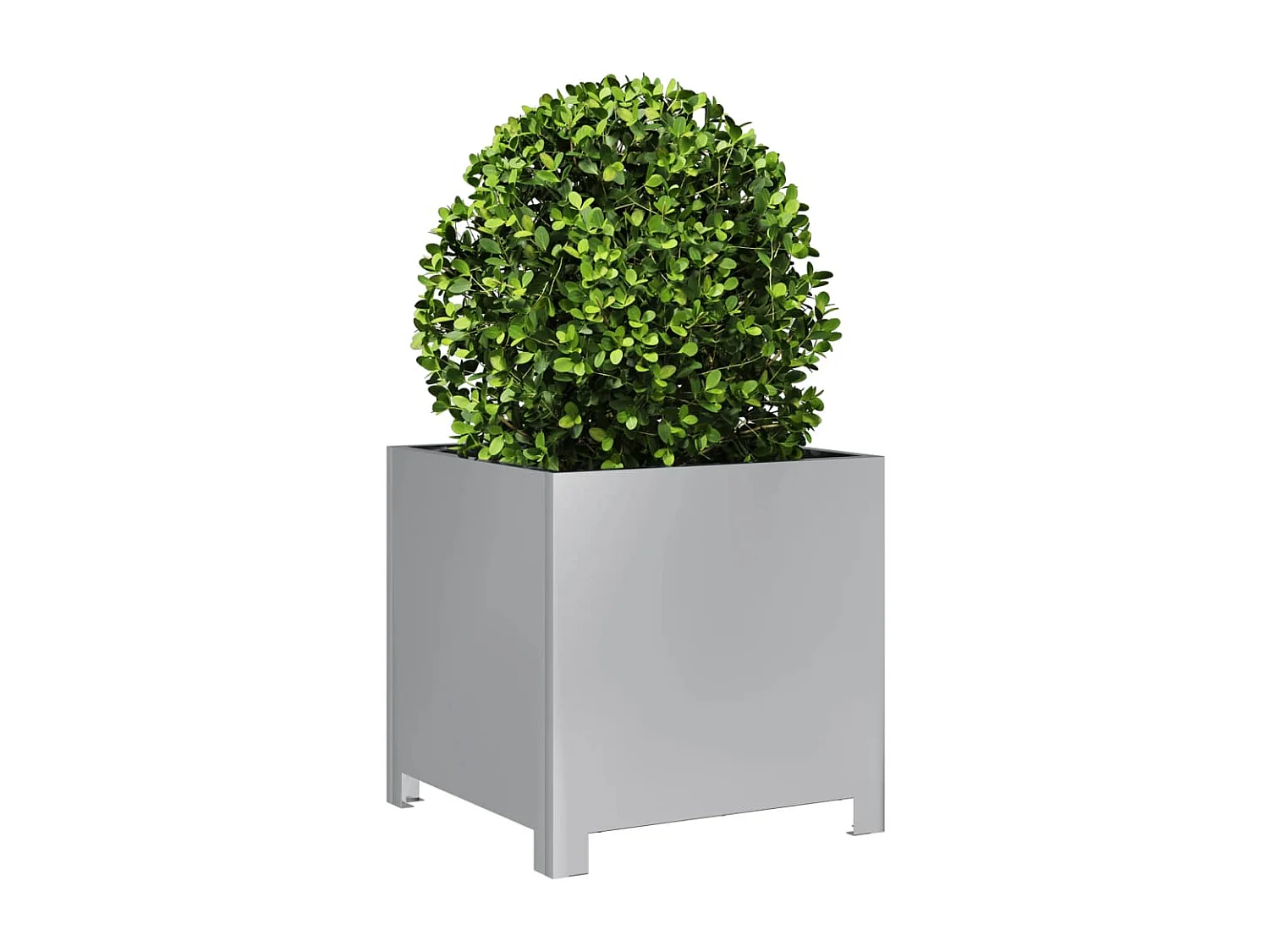 Vaso/floreira de jardim 40x40x40 cm aço galvanizado