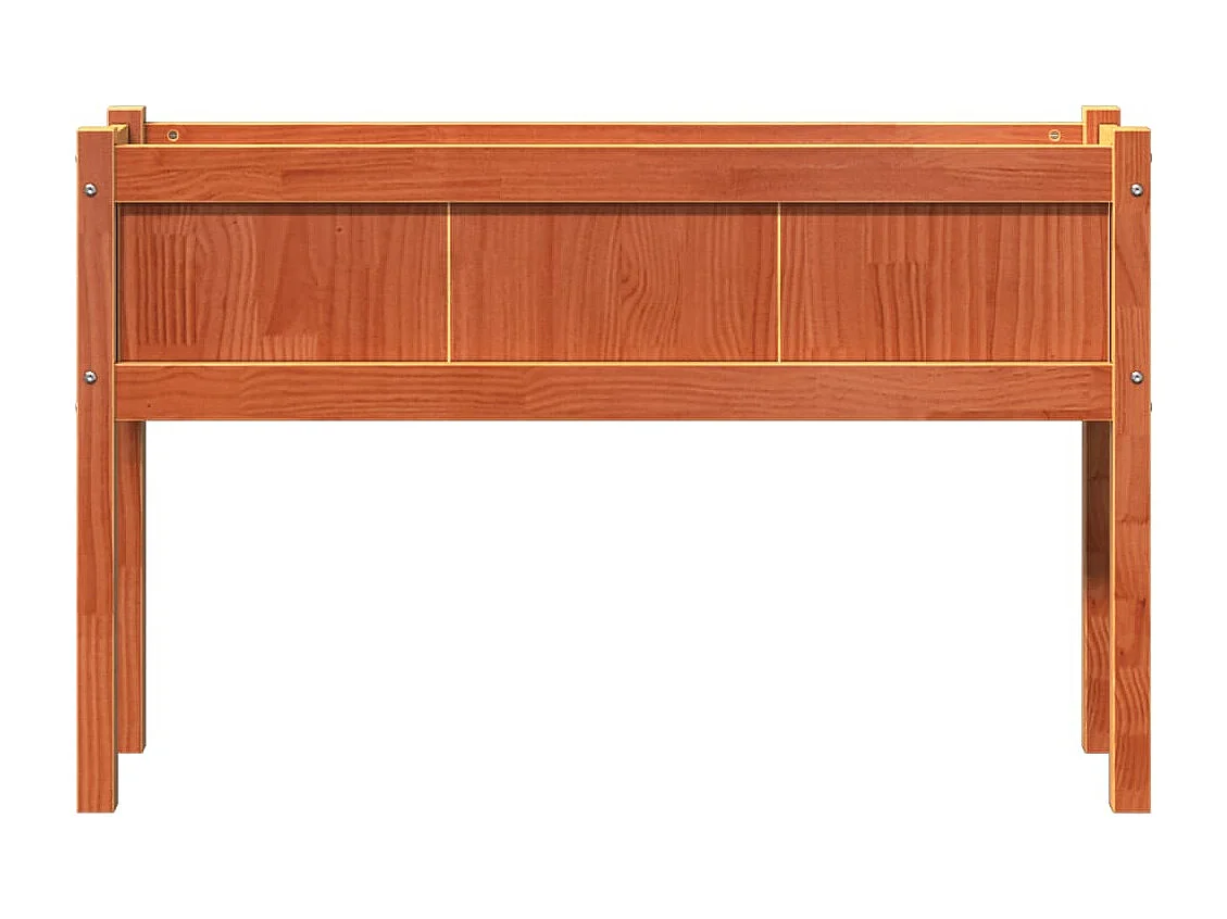 Jardinières 2 pcs avec pieds cire marron bois de pin massif