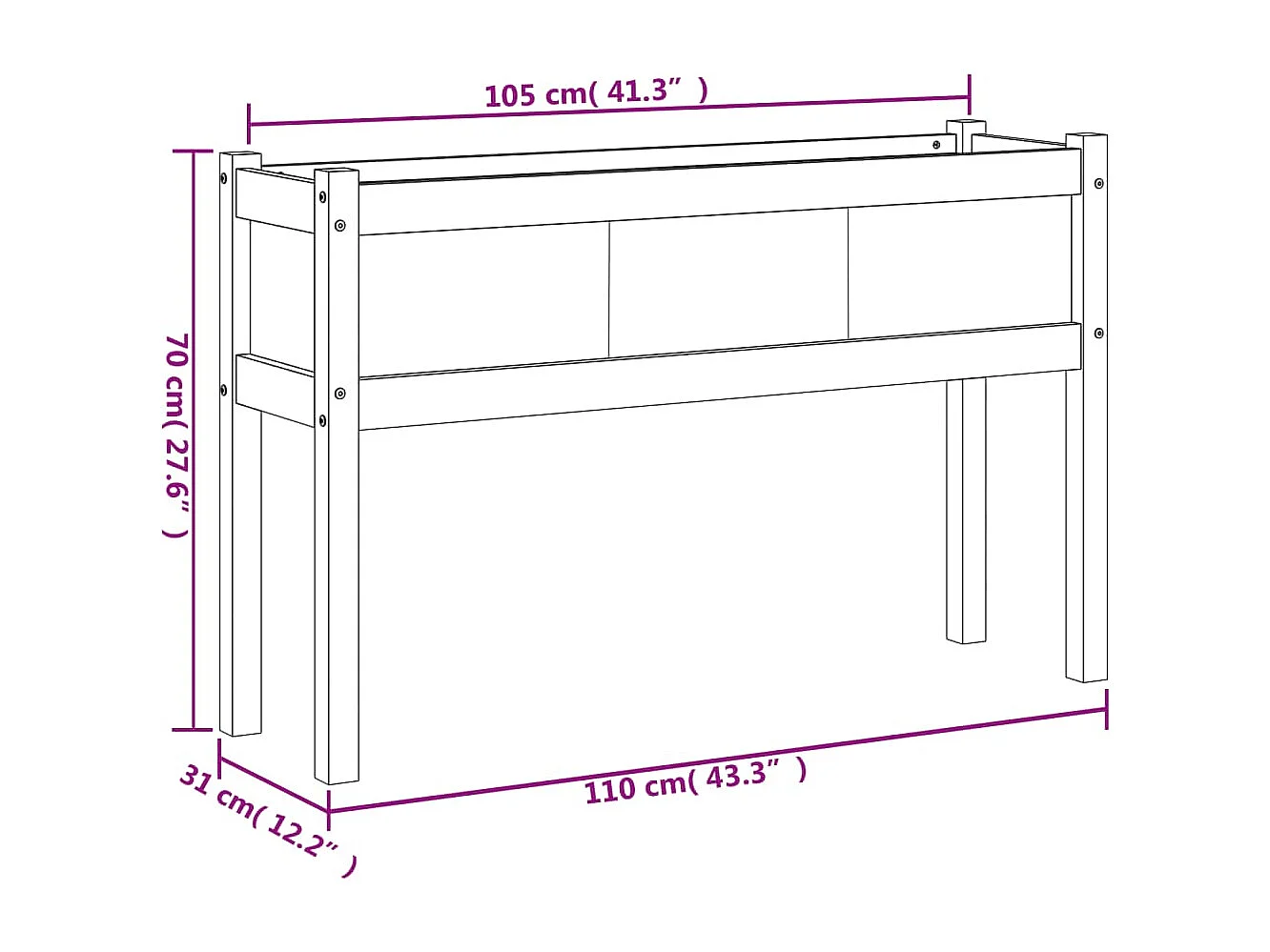 Jardinières 2 pcs avec pieds cire marron bois de pin massif