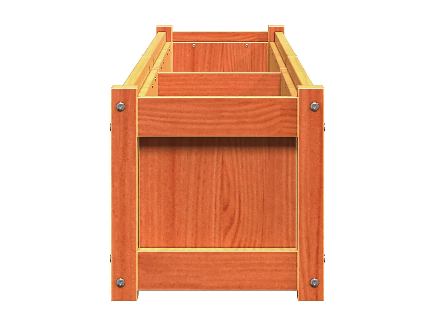 Jardinières 2 pcs cire marron bois de pin massif