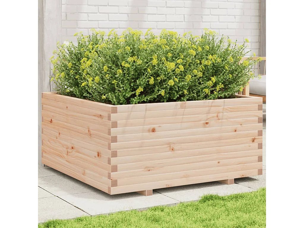 Jardinière 100x100x49,5 cm bois de pin massif