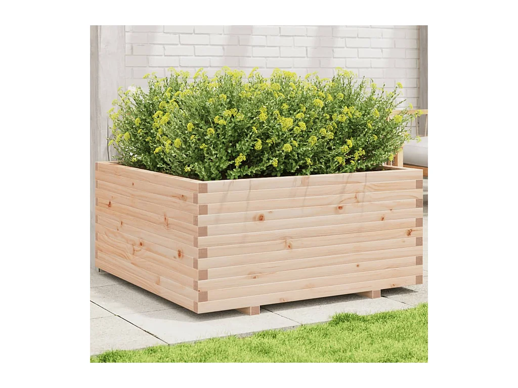 Plantenbak 100x100x49,5 cm massief grenenhout