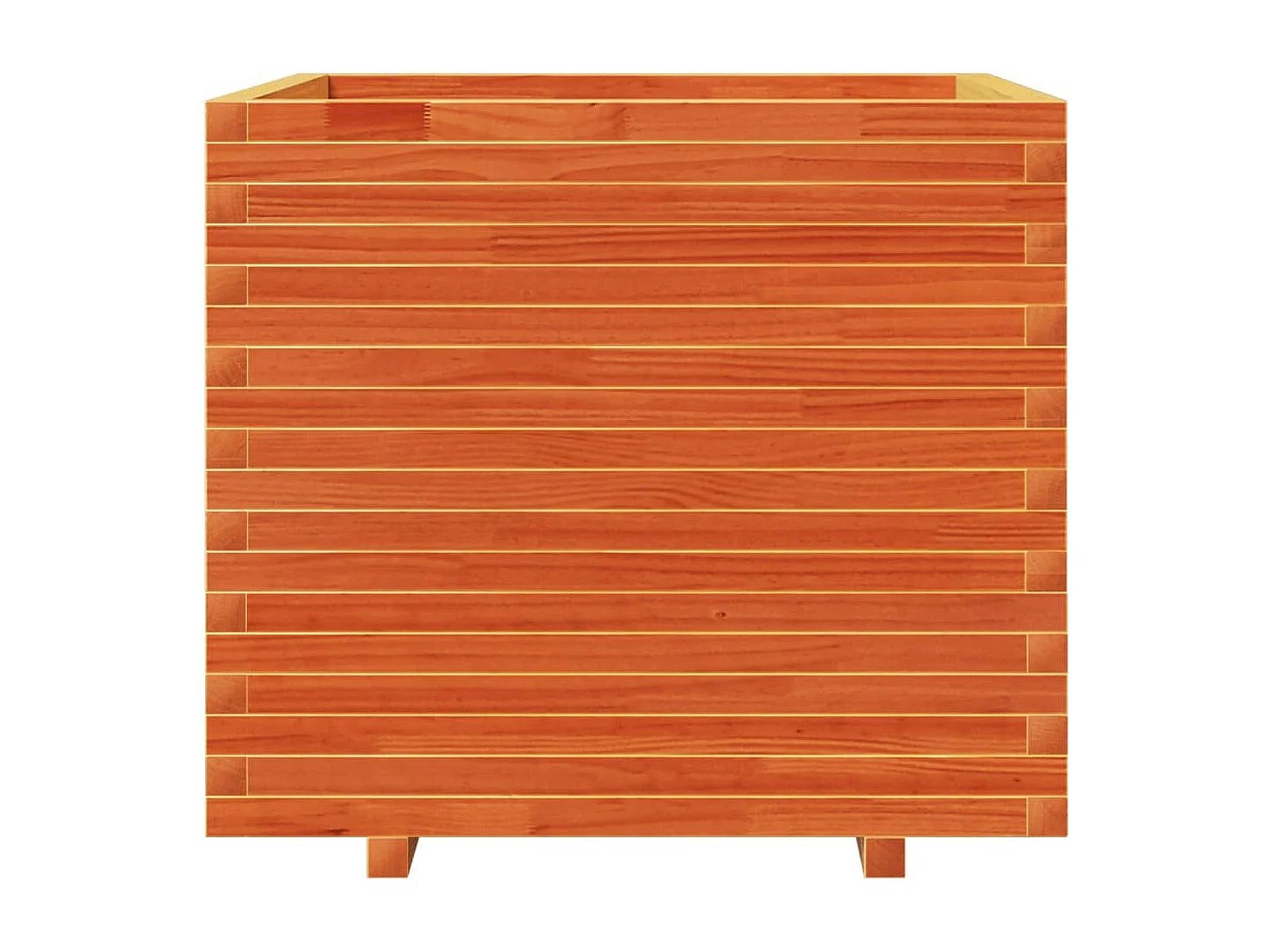 Pflanzkübel Wachsbraun 80x80x72 cm Massivholz Kiefer