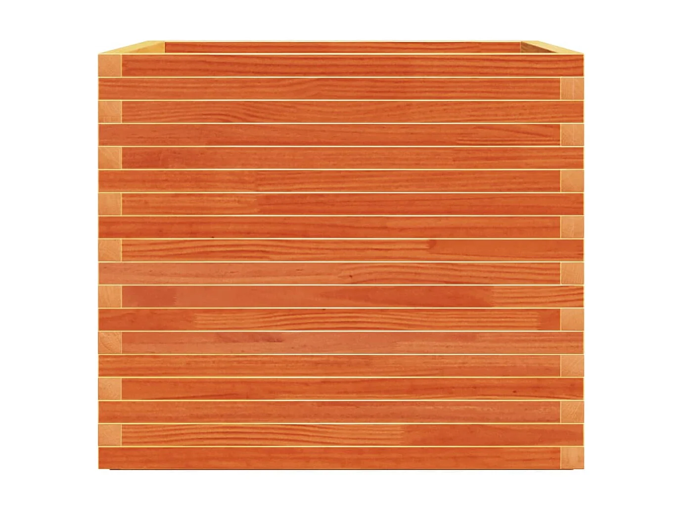 Pflanzkübel Wachsbraun 80x80x72 cm Massivholz Kiefer