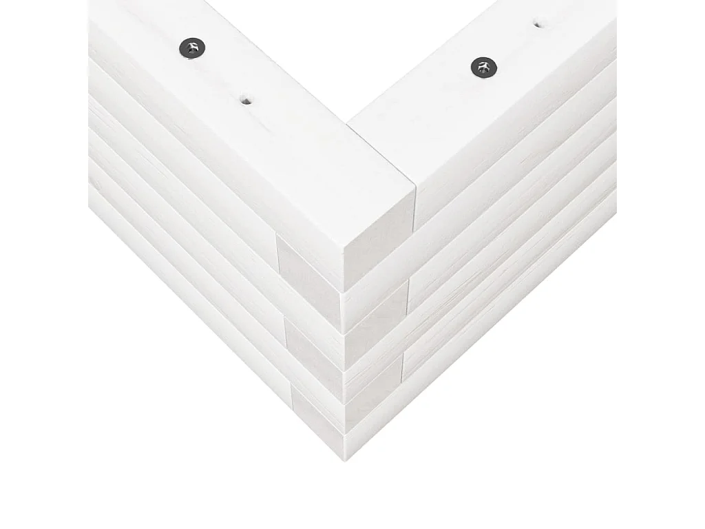 Jardinière blanc 70x40x23 cm bois de pin massif