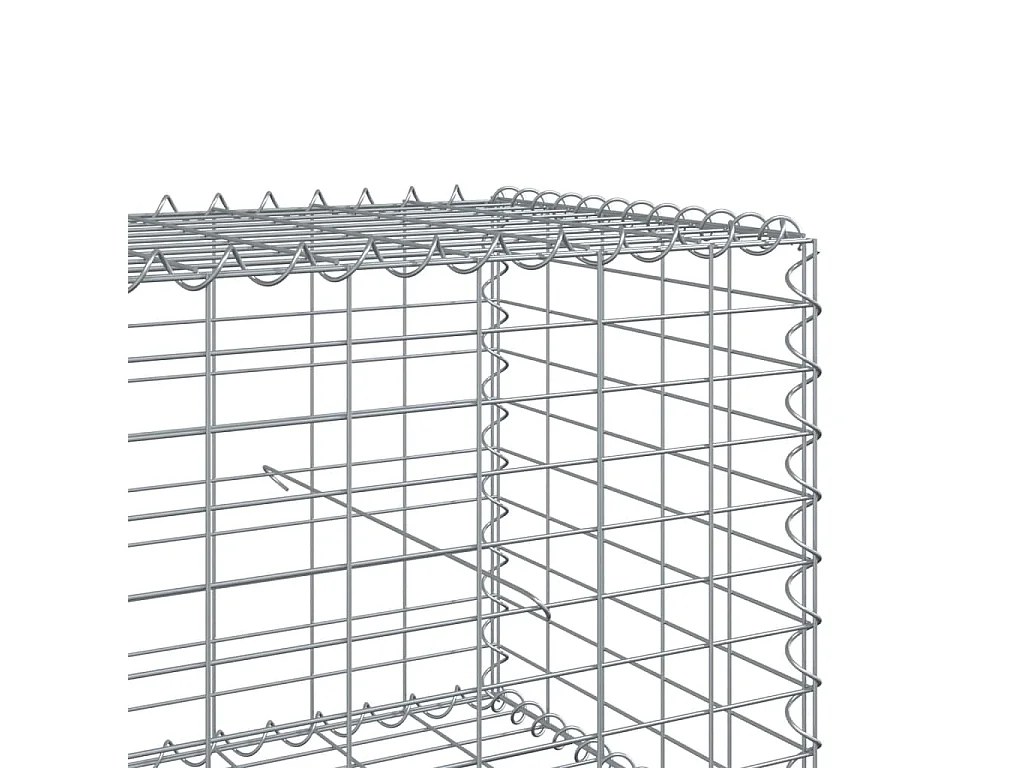 Panier gabion avec couvercle 600x50x50 cm fer galvanisé