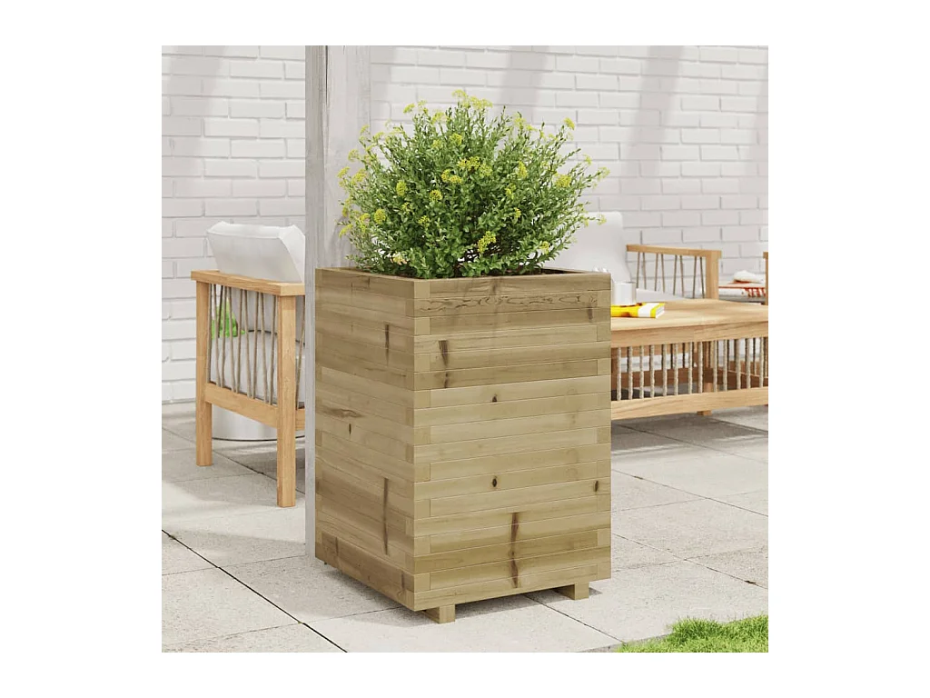 Plantenbak 50x50x72,5 cm geïmpregneerd grenenhout