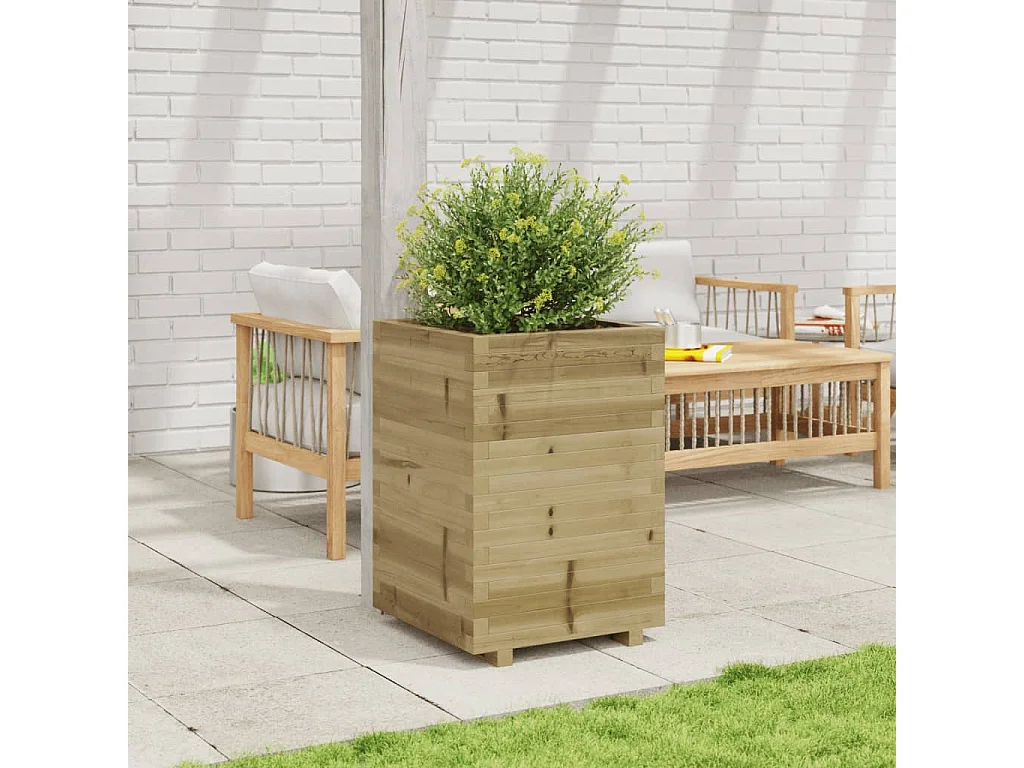 Jardinière 50x50x72,5 cm bois de pin imprégné