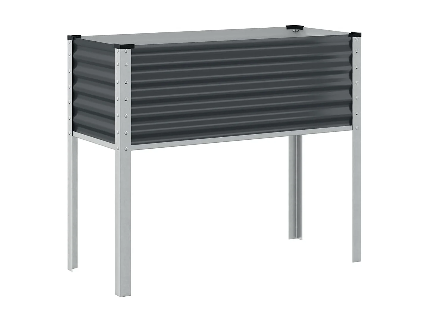 Jardinière anthracite 100x41x90 cm acier