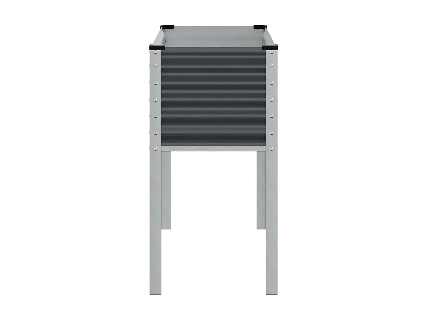 Jardinière anthracite 100x41x90 cm acier