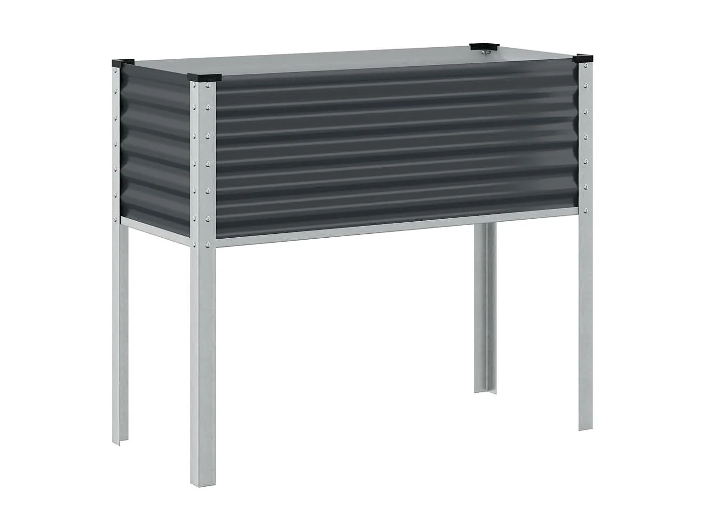 Jardinière anthracite 100x41x90 cm acier