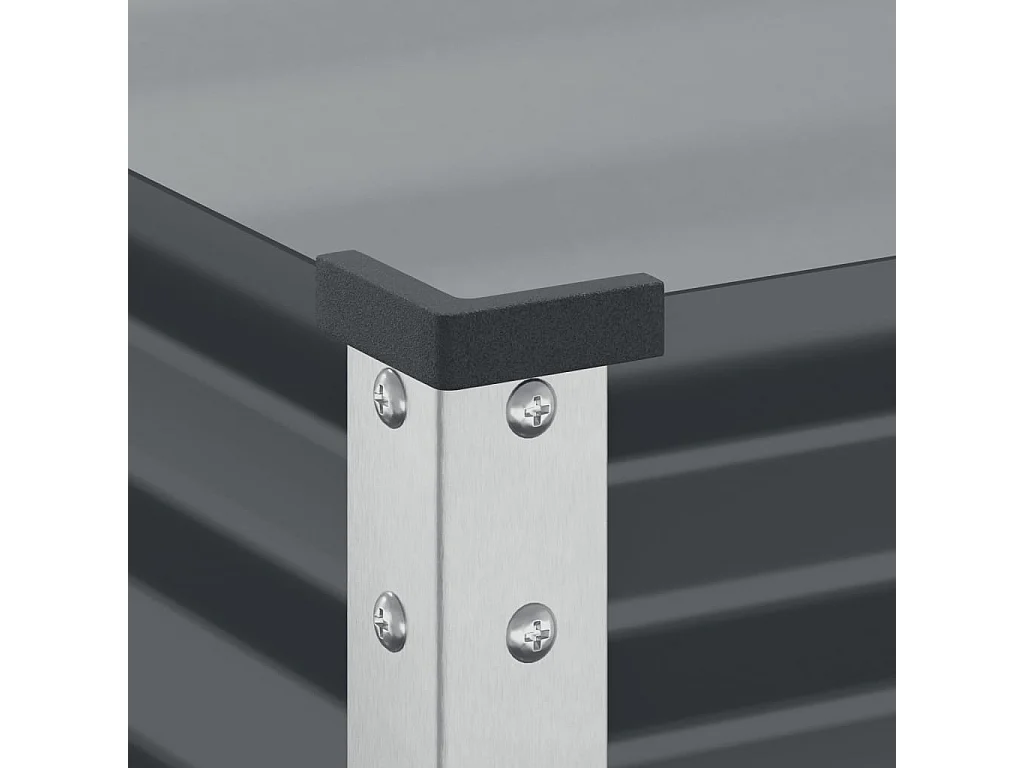 Jardinière anthracite 100x41x90 cm acier