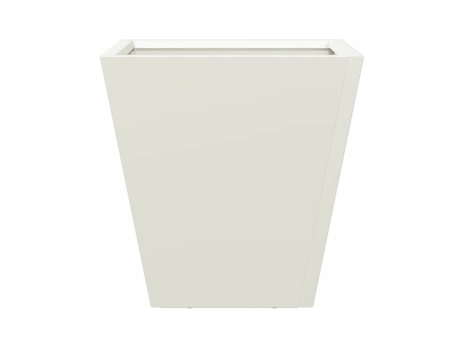 Vaso/floreira de jardim 30x30x30 cm aço branco