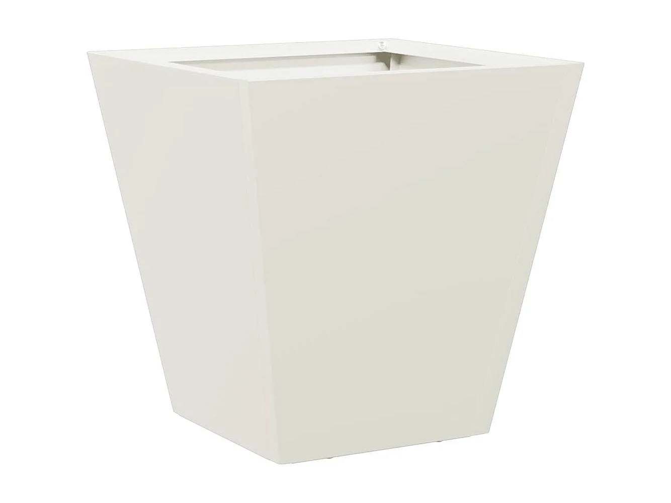 Vaso/floreira de jardim 30x30x30 cm aço branco