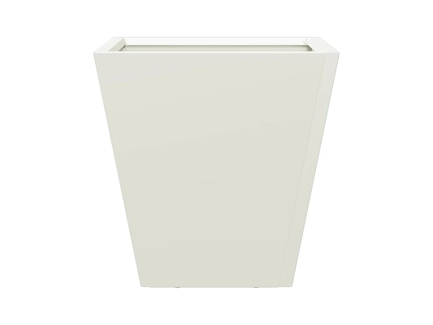Vaso/floreira de jardim 30x30x30 cm aço branco