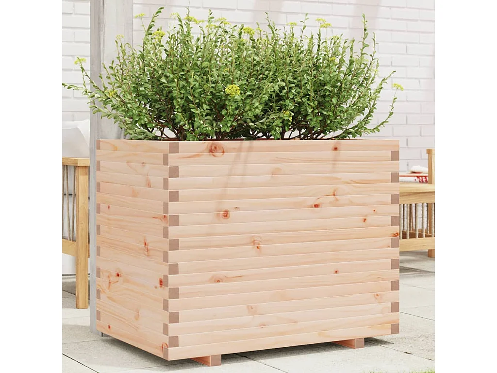 Jardinière 90x60x72,5 cm bois de pin massif