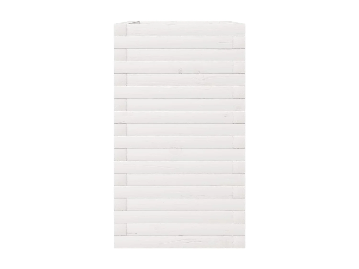 Jardinière blanc 90x40x72,5 cm bois de pin massif