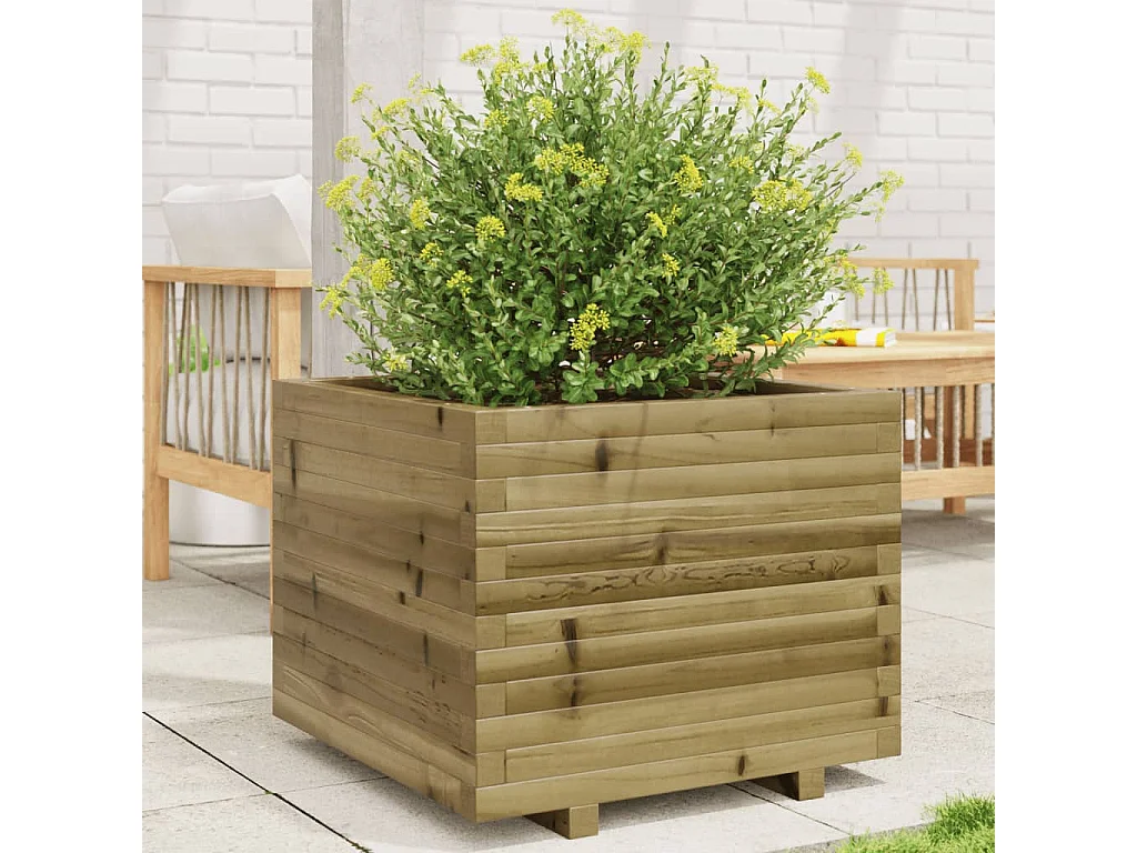Fioriera da Giardino 60x60x49,5 cm in Legno di Pino Impregnato