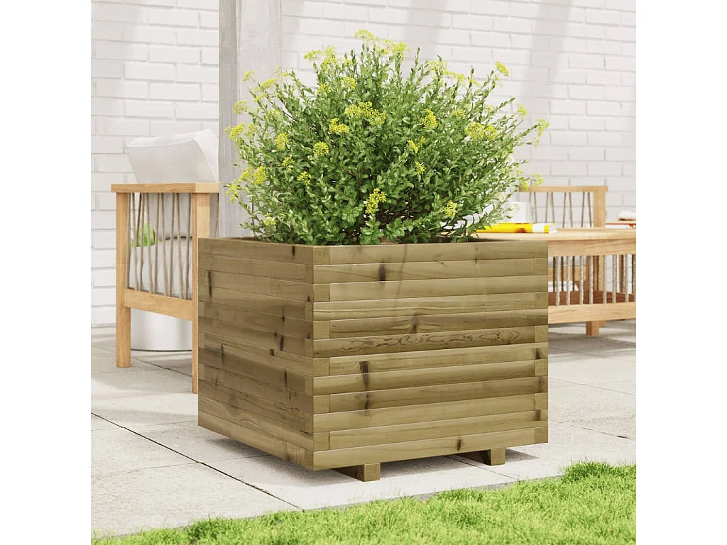 Fioriera da Giardino 60x60x49,5 cm in Legno di Pino Impregnato