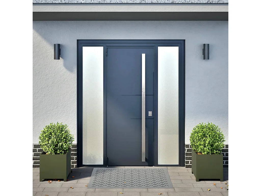 Jardinières 2 pcs vert olive 40x40x40 cm acier