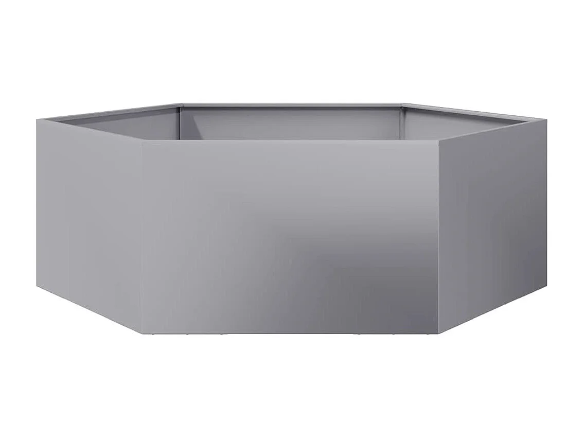 Jardinera hexagonal acero galvanizado 138x120x45 cm