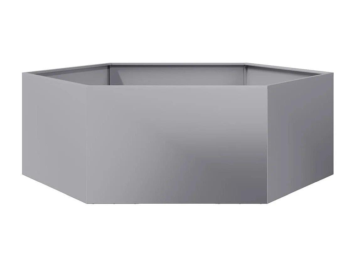 Jardinière hexagone 138x120x45 cm acier galvanisé