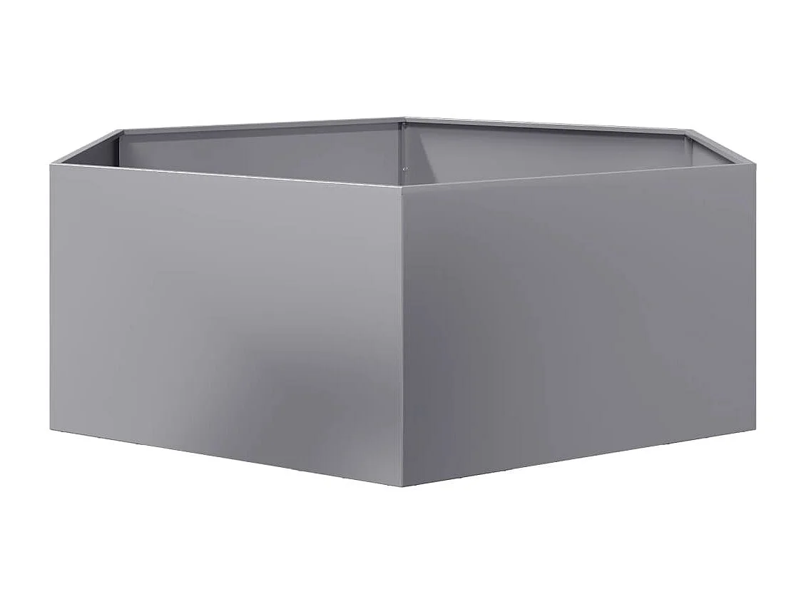 Jardinière hexagone 138x120x45 cm acier galvanisé