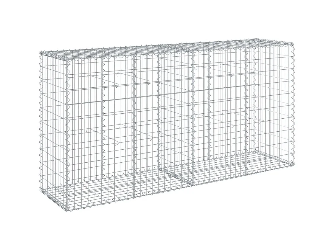 Cesta de gaviones con cubierta hierro galvanizado 200x50x100 cm