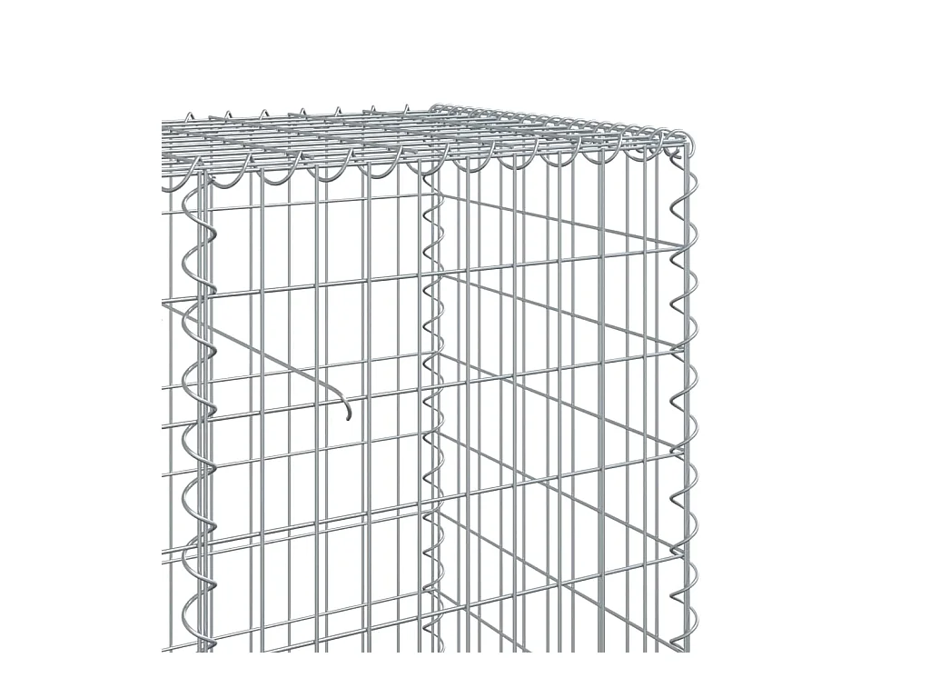 Cesta de gaviones con cubierta hierro galvanizado 200x50x100 cm