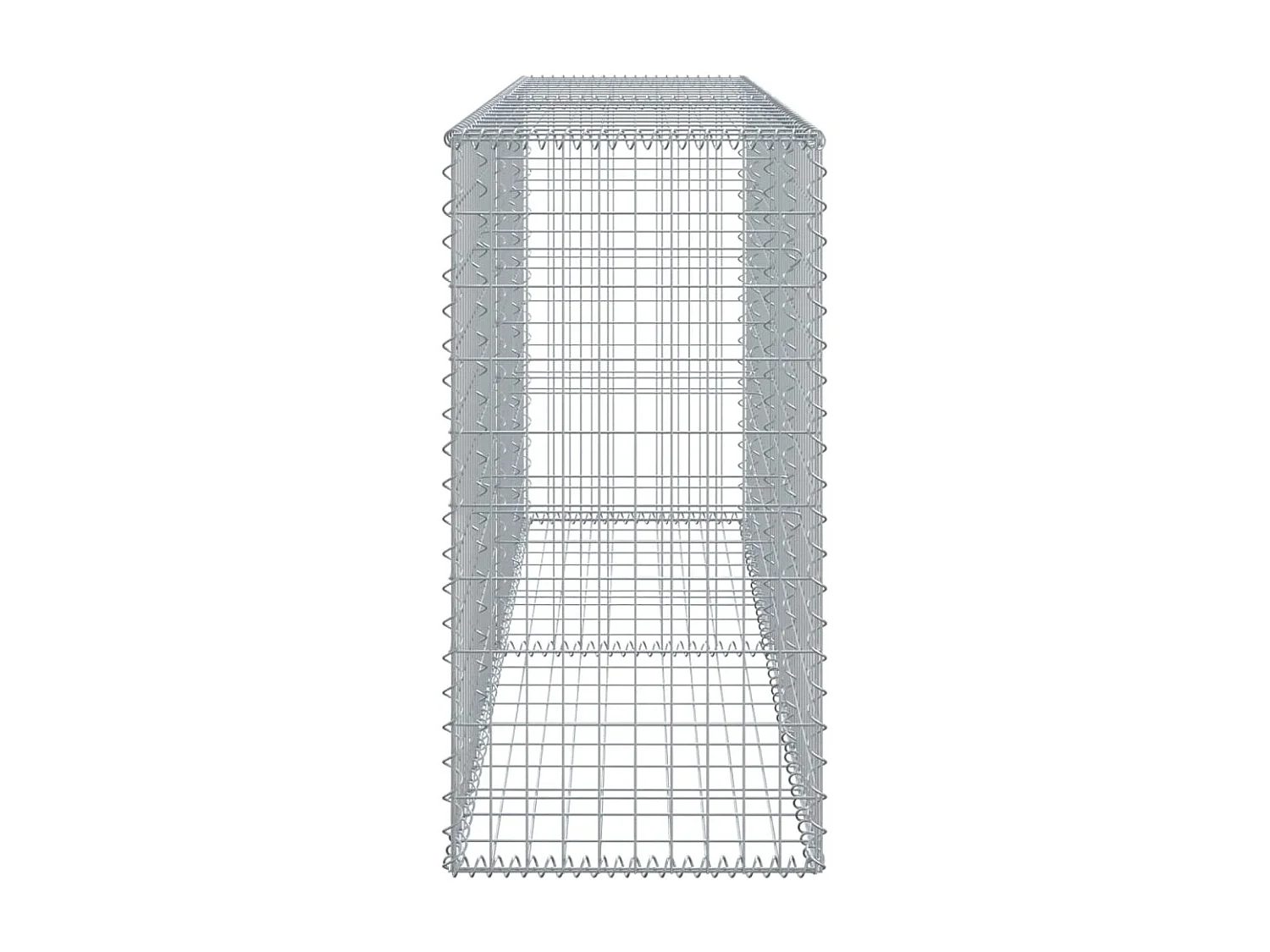Panier gabion avec couvercle 200x50x100 cm fer galvanisé