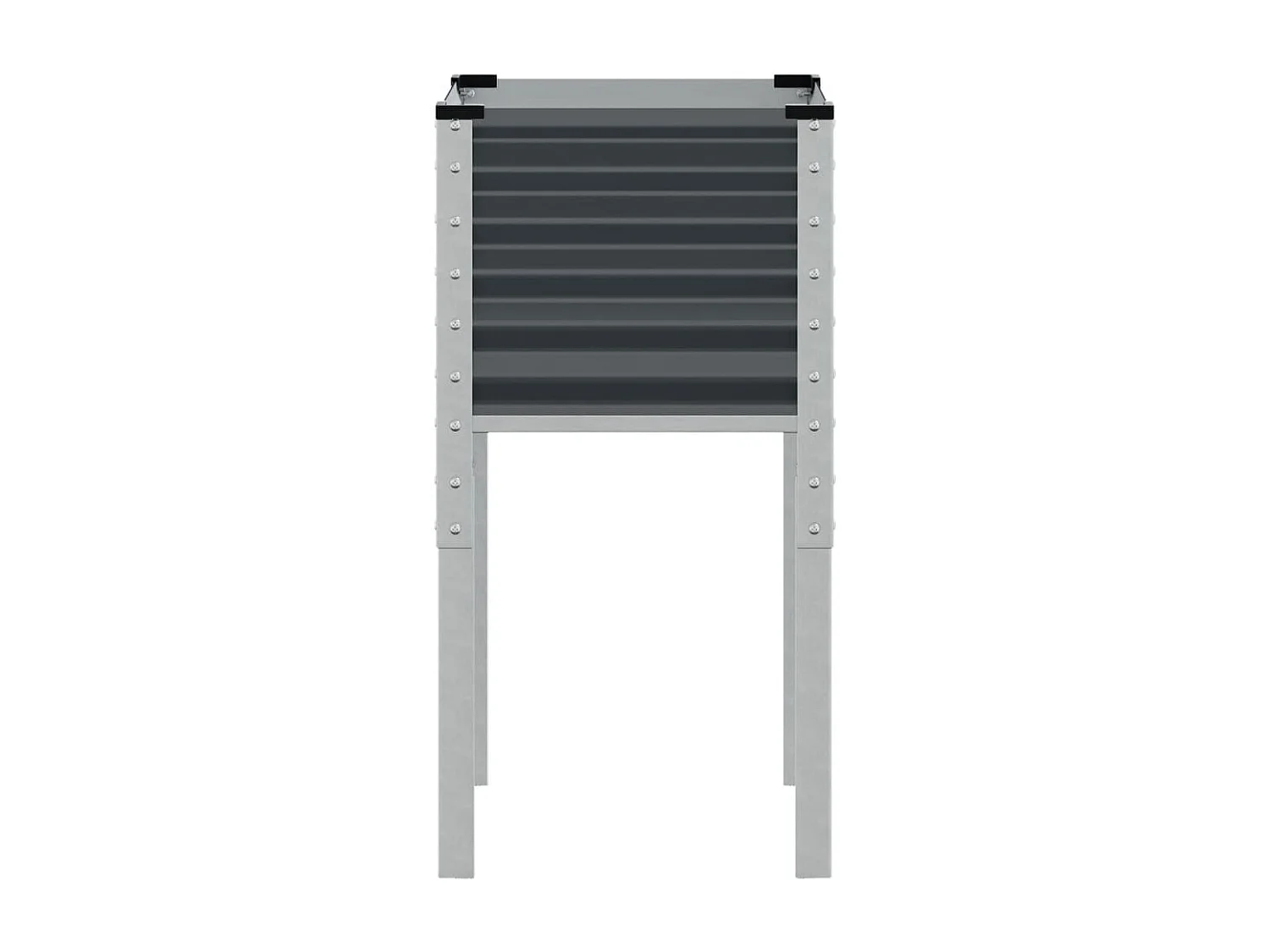 Jardinière anthracite 45x45x88 cm acier