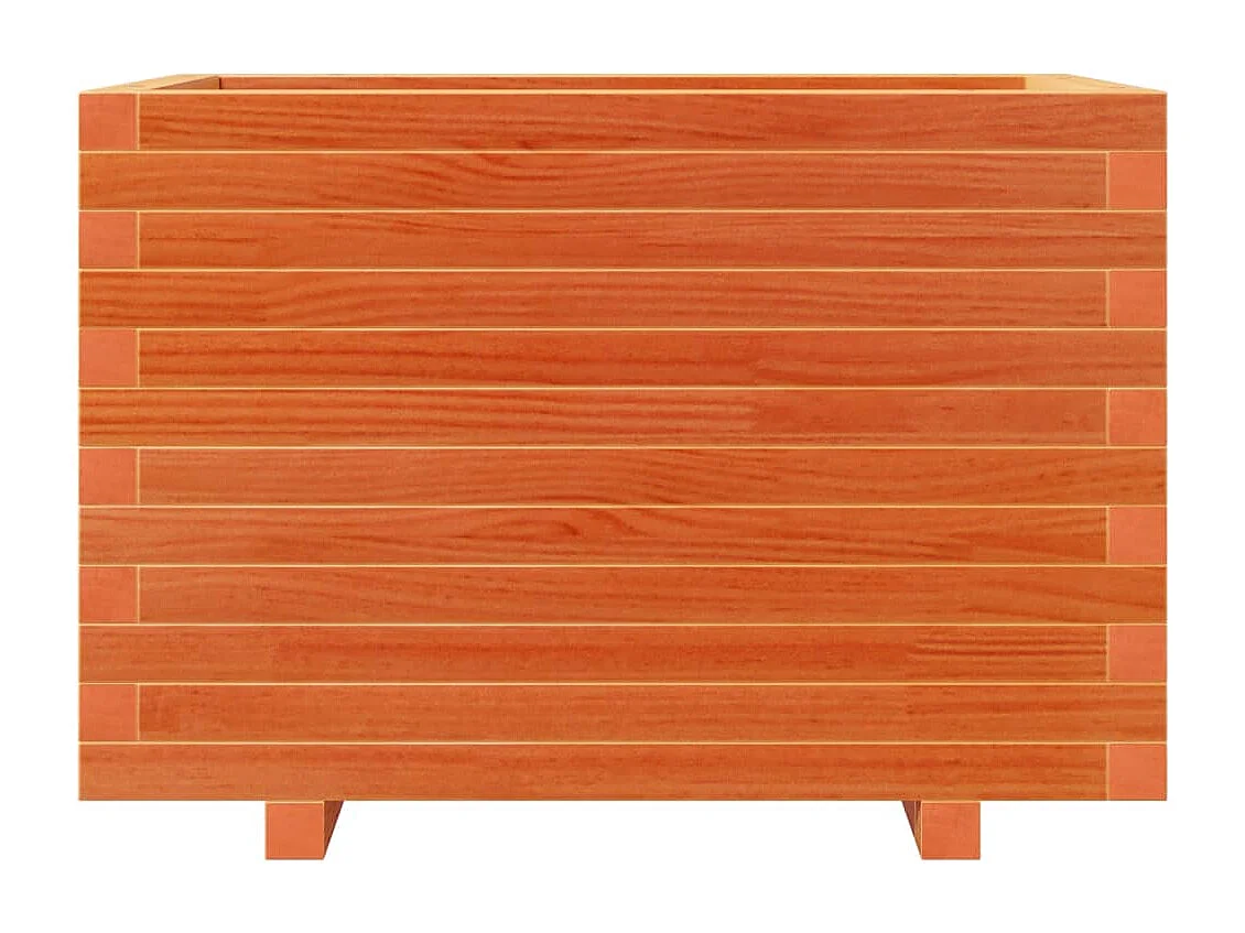 Jardinière cire marron 70x40x49,5 cm bois de pin massif