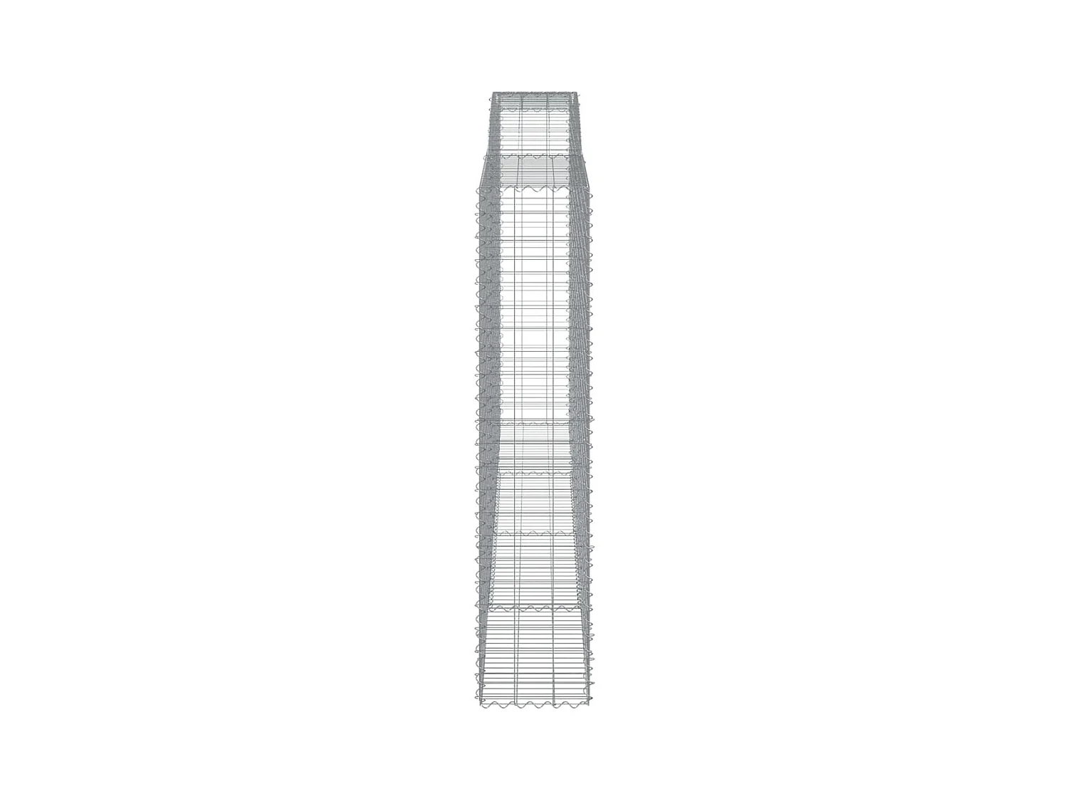 Cestas de gaviones 9 uds forma de arco hierro 400x50x220/240 cm