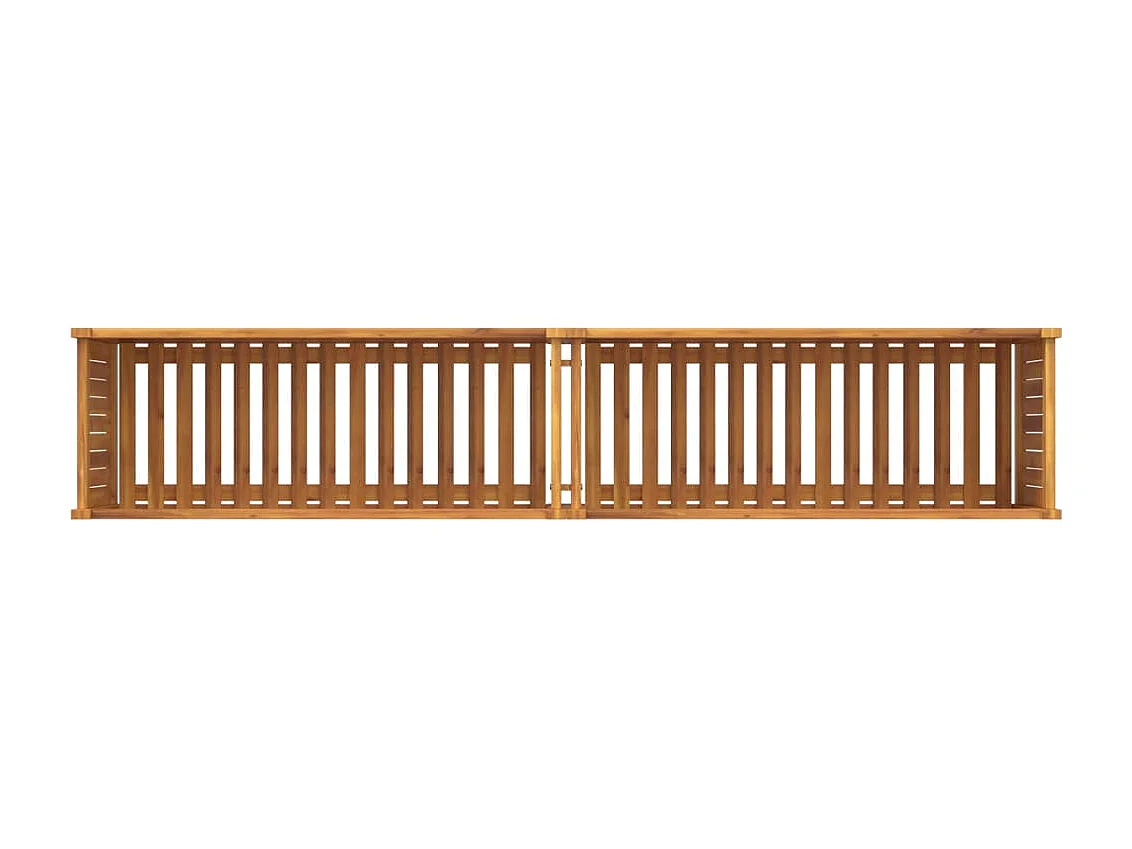 Jardinière avec doublure 199x38,5x50 cm bois massif d'acacia