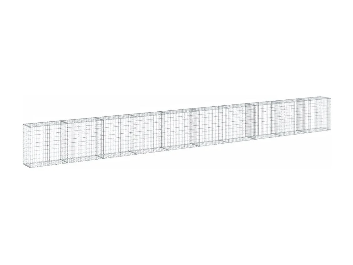 Panier gabion avec couvercle 1000x50x100 cm fer galvanisé