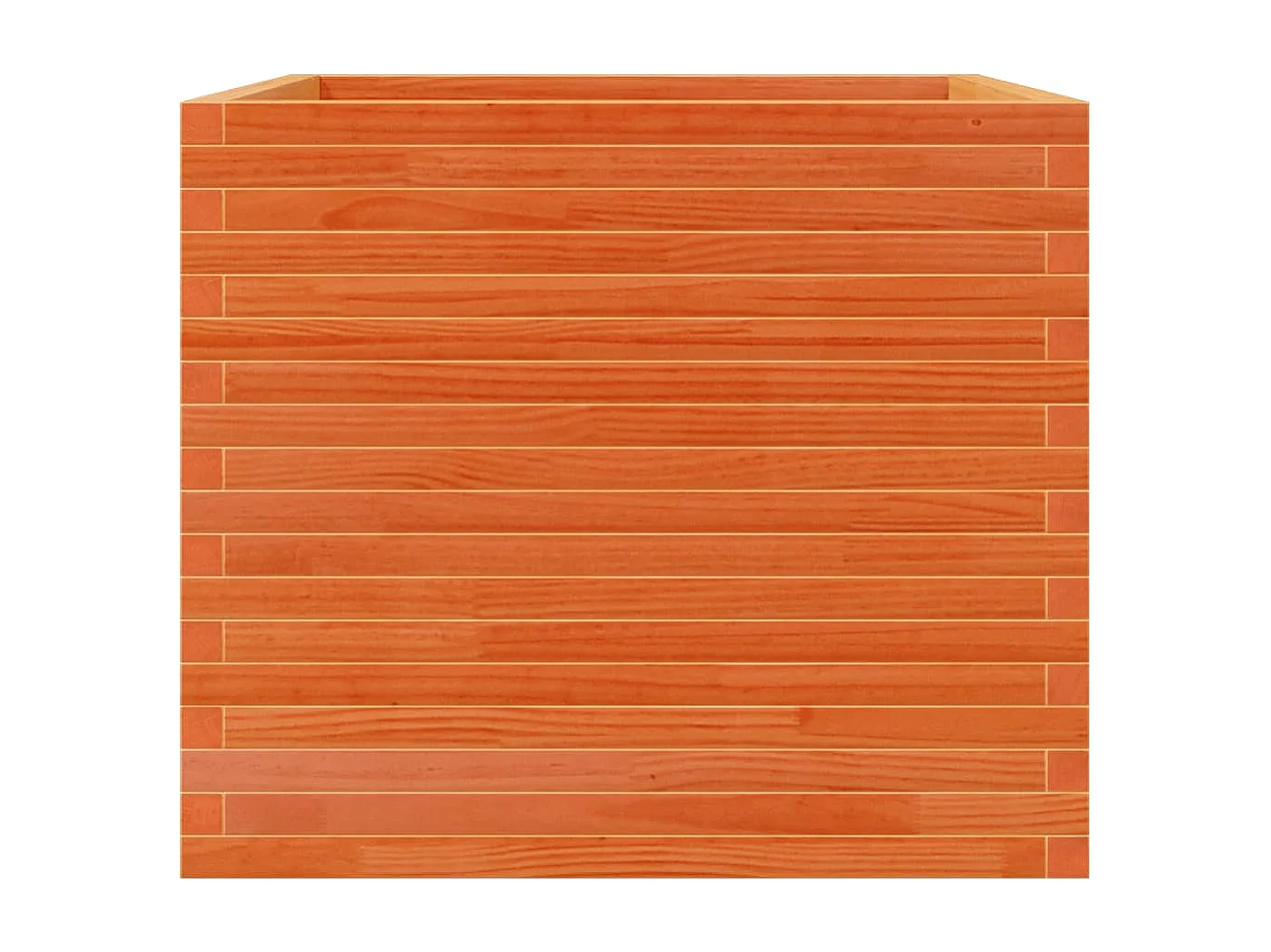 Jardinière cire marron 80x80x68,5 cm bois de pin massif