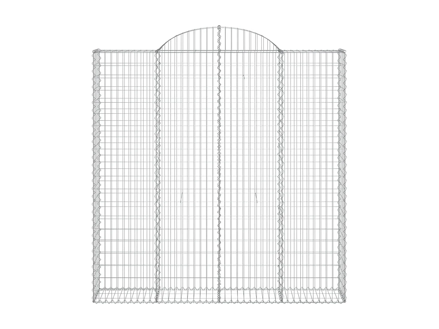 Paniers à gabions arqués 7 pcs 200x30x200/220 cm fer galvanisé