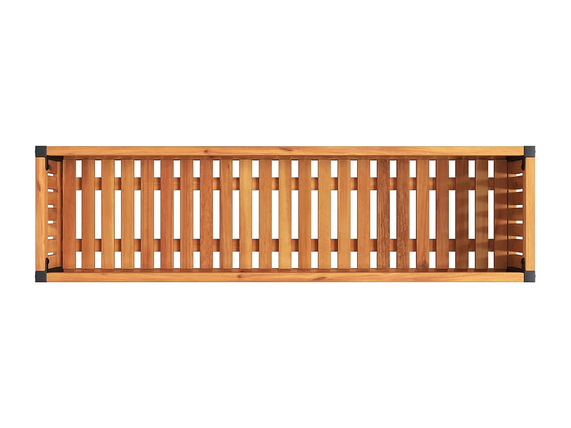 Fioriera da Giardino 110x30x27,5 cm in Legno Massello di Acacia